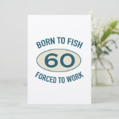 60. Geburtstag Angeln Karte (Stehend Vorderseite)