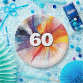 60. Geburtstag, Anstrich Pappteller (Party)