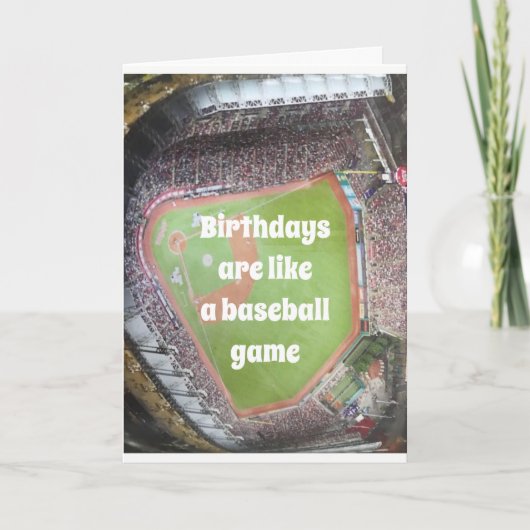 "60. GEBURTSTAG" BASEBALL UND GEBURTSTAG!!! KARTE (Vorderseite)