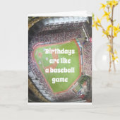 "60. GEBURTSTAG" BASEBALL UND GEBURTSTAG!!! KARTE (Gelbe Blume)