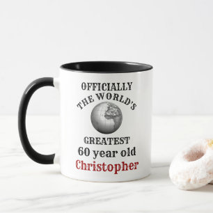 60. Geburtstag Bester 60-jähriger Name hinzufügen Tasse
