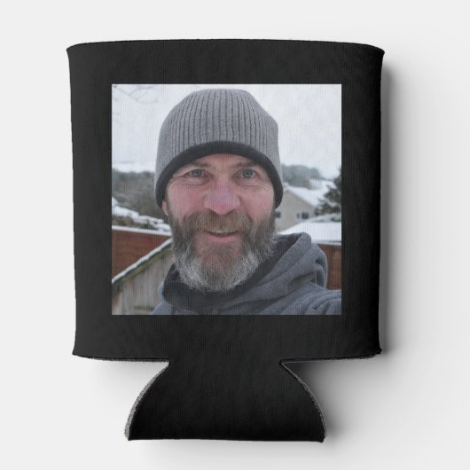 60. Geburtstag Black Gold Foto Dosenkühler (Rückseite)