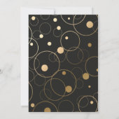 60. Geburtstag Black Gold Glitzer Fabulous Geburts Einladung (Rückseite)