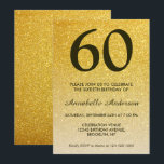 60. Geburtstag Black Gold Glitzer Sparkle Ombre Einladung<br><div class="desc">Feiern Sie Ihren Geburtstag mit dieser stilvollen Glam Classic Elegant Black Yellow Gold Glitzer Sparkle Geburtstagskarte Einladung.</div>
