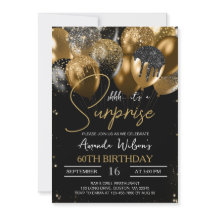 60. Geburtstag Black Gold Überraschung Party