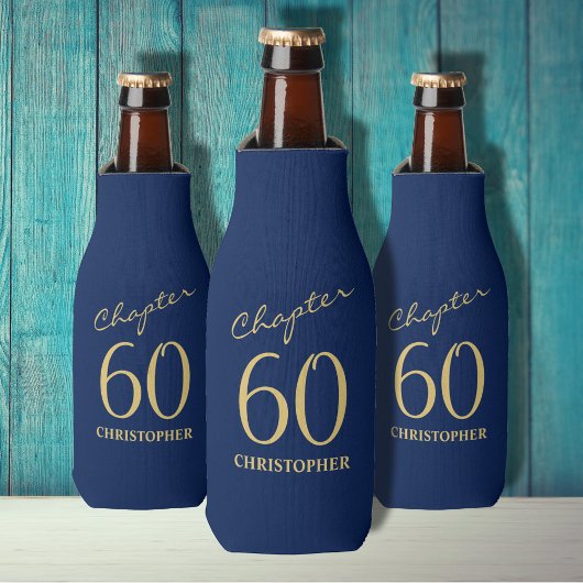 60. Geburtstag Blue Gold Flaschenkühler