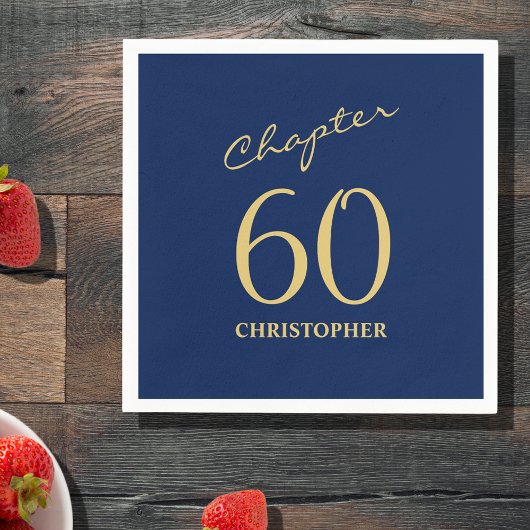 60. Geburtstag Blue Gold Kapitel 60 Serviette