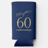 60. Geburtstag Blue Gold Selters Dosenkühler (Rückseite)