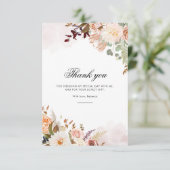 60. Geburtstag Blumenschrift Dankeskarte (Stehend Vorderseite)