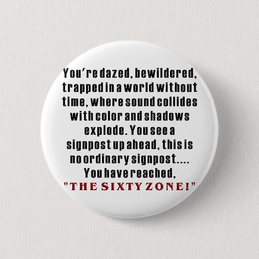 60. Geburtstag Button (Vorderseite)