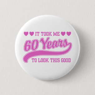 60. Geburtstag Button