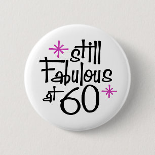 60. Geburtstag Button