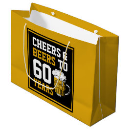 60. Geburtstag Cheers & Biere bis 60 Jahre Große Geschenktüte
