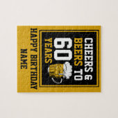 60. Geburtstag Cheers & Biere bis 60 Jahre Puzzle (Horizontal)