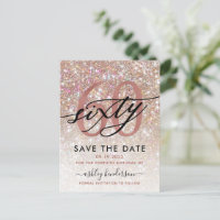 White Cotton Cards Geburtstagskarte Zum 60. – Handgefertigt, Mit Glitzer & Edelsteinen, 16x16 Cm