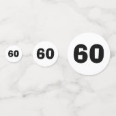 60. Geburtstag Confetti Konfetti (Vorderseiten)