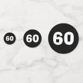 60. Geburtstag Confetti Konfetti (Rückseiten)