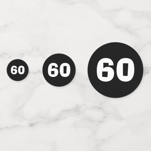 60. Geburtstag Confetti Konfetti (Rückseiten)