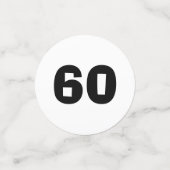 60. Geburtstag Confetti Konfetti (Klein Vorderseite)