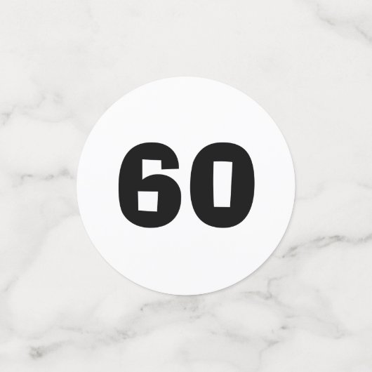 60. Geburtstag Confetti Konfetti (Klein Vorderseite)