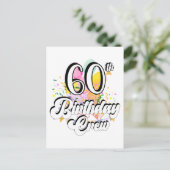 60. Geburtstag Crew 60 Party Crew Postkarte (Stehend Vorderseite)
