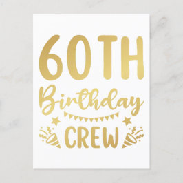 60. Geburtstag Crew 60 Party Crew Postkarte