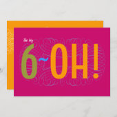 60. Geburtstag - das große 6-OH! Einladung (Vorne/Hinten)