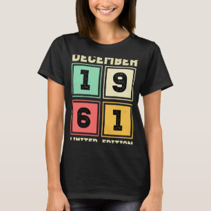 60. Geburtstag Dezember Vintag 1961 60 Jahre T-Shirt