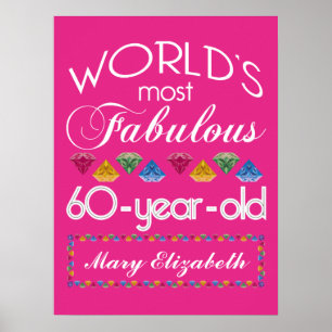 60. Geburtstag Die prächtigsten farbenfrohen Edels Poster
