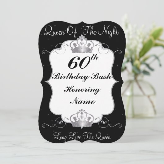 60., Geburtstag Einladung (Stehend Vorderseite)