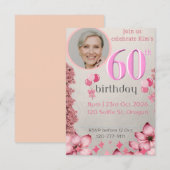 60. Geburtstag Einladung (Vorne/Hinten)