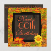 60. GEBURTSTAG EINLADUNG (Vorne/Hinten)