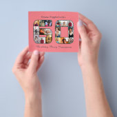 60. Geburtstag Einladung 60 Foto Rosa Flyer (Gruppe)