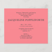 60. Geburtstag Einladung 60 Foto Rosa Flyer (Hinten)