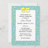 60. Geburtstag Einladung Confetti (Vorderseite)