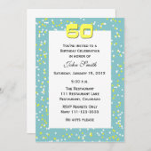 60. Geburtstag Einladung Confetti (Vorne/Hinten)