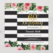 60. Geburtstag Einladung Frauen. Blanc (Vorne/Hinten)
