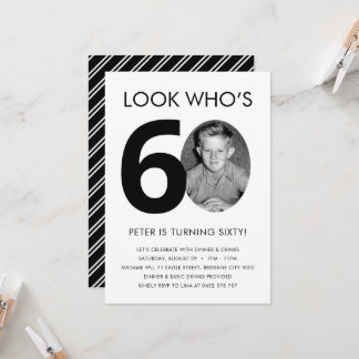 60. Geburtstag Einladung mit Foto