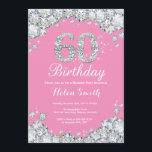 60. Geburtstag Einladung Pink und Silver Diamond<br><div class="desc">Einladung zum 60. Geburtstag. Rosa und silber Kristall Diamond. Eleganter Geburtstag Bash einladen. Erwachsener zum Geburtstag. Frauen zum Geburtstag. Männer zum Geburtstag. Für weitere Anpassungen klicken Sie bitte auf die Schaltfläche "Anpassen" und verwenden Sie unser Designwerkzeug,  um diese Vorlage zu ändern.</div>