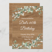 60. Geburtstag Einladung - Rustikale Vegetation |  (Vorne/Hinten)