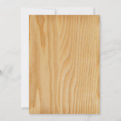 60. Geburtstag Einladung Rustikales Holz (Rückseite)