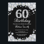60. Geburtstag Einladungs-Chalkboard Silver Diamon Einladung<br><div class="desc">Einladung zum 60. Geburtstag. Silver Kristall Diamond Chalkboard Hintergrund. Eleganter Geburtstag Bash einladen. Schwarz und Weiß. Erwachsener zum Geburtstag. Frauen zum Geburtstag. Männer zum Geburtstag. Für weitere Anpassungen klicken Sie bitte auf die Schaltfläche "Anpassen" und verwenden Sie unser Designwerkzeug,  um diese Vorlage zu ändern.</div>