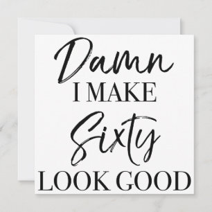 60. Geburtstag Einstellung Karte