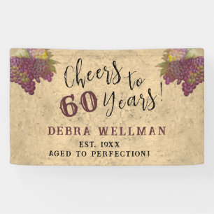 60. Geburtstag Elegant Rustikal Prost auf 60 Jahre Banner