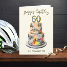 60. Geburtstag Fahrräder Torte Bunt Personalisiert