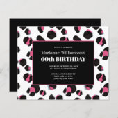 60. Geburtstag Feminine PINK LEOPARD PRINT (Vorne/Hinten)