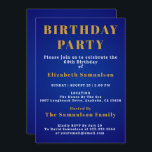 60. Geburtstag Festlegung von Standards Blue Birth Einladung<br><div class="desc">Passen Sie den Text auf dieser 60. Geburtstagseinladung mit der bereitgestellten Vorlage einfach an. Teil der Festlegung von Standards Geburtstag Bereich.</div>
