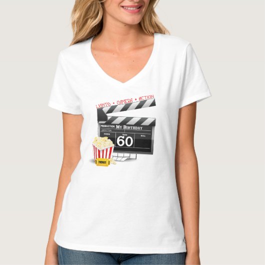 60. Geburtstag Filmthema T-Shirt (Vorderseite)