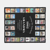 60. Geburtstag Foto Collage Oma Fleece Blanket (Vorderseite (Horizontal))