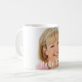 60. Geburtstag Foto hallo 60 Frau Kaffeetasse (Vorderseite Links)